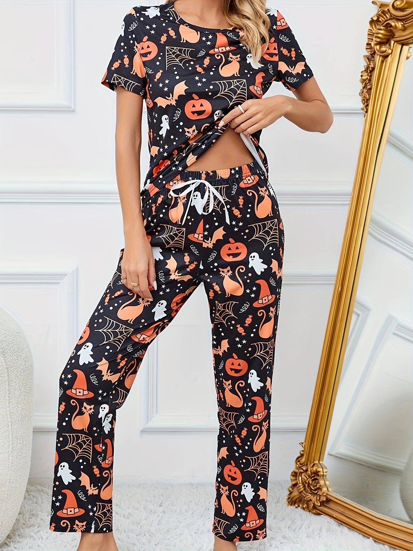 Halloween Women's and Women's Plus Family Pajama Set, 2-Piece
