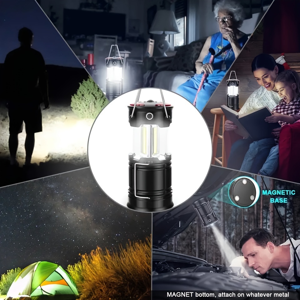 Rechargeable Led Camping Lantern With Magnet Base - Temu