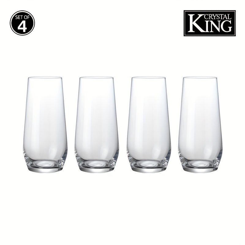 King Crystal Highball Drinking Glasses tall Glass Cups lead - Temu