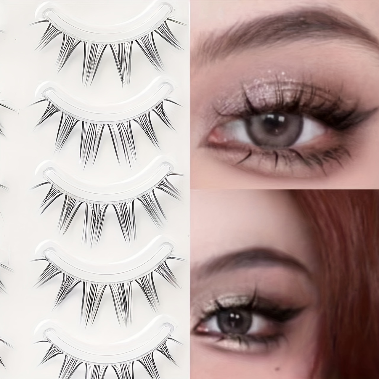 5 Pairs Natural Style Beginner False Eyelashes Mink Hair Long Extension
