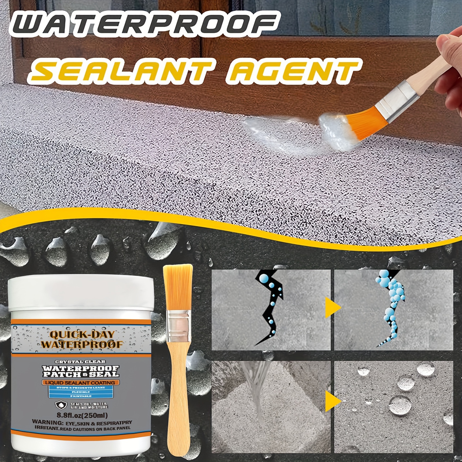 Waterproof Insulating Sealant, Super Strong Invisible Waterproof  Anti-Leakage Agent, Invisible Waterproof Sealant Agent, Invisible Anti  Leaking Agent Coating Glue: : Industrial & Scientific