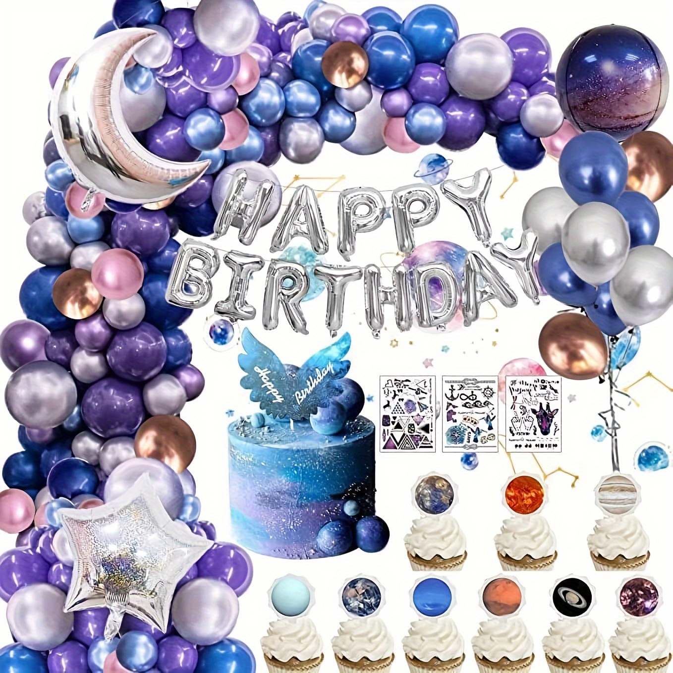 123Pcs Stitch Balloons Decoration Garland Arch Kit Include Blue and Purple  Balloons,Stitch Foil Mylar Balloons for Kids Stitch Birthday Party Supplies