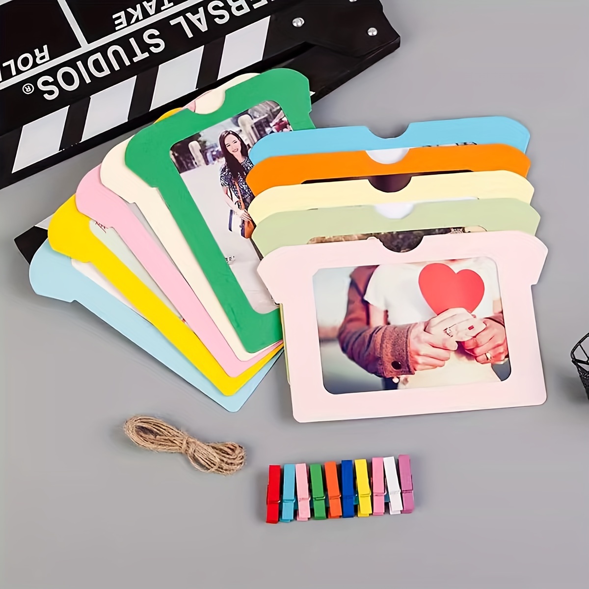 Paper Photo Frames Diy Paper Photo Frame Multi Colors Wall - Temu