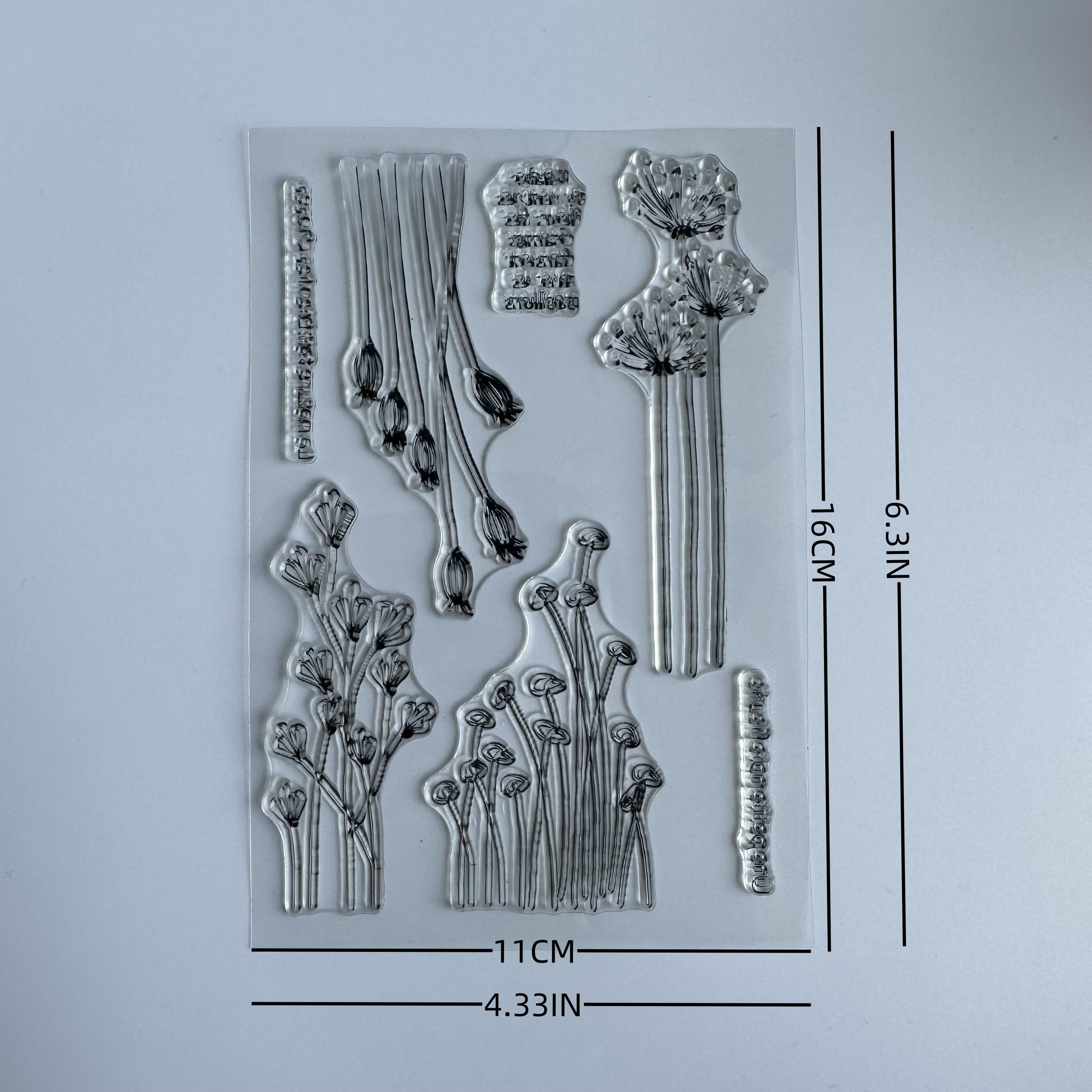 Timbro trasparente Flower Blocks per album fotografici fai da te, fogli di timbri trasparenti decorativi per la creazione di biglietti - Italia