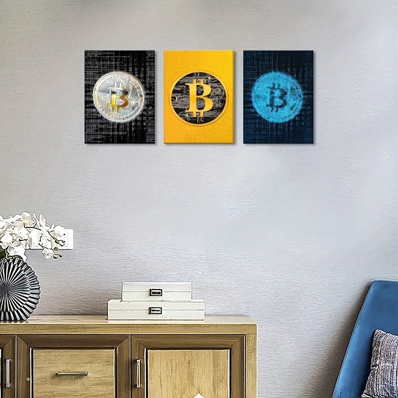 Canvas Wall Art, Inspirational Motivational Pictures, Bitcoin Painting, Modern  Posters, Prints Artwork, Home Decorations For Living Room Bedroom Office,  Unframed, Temu Australia