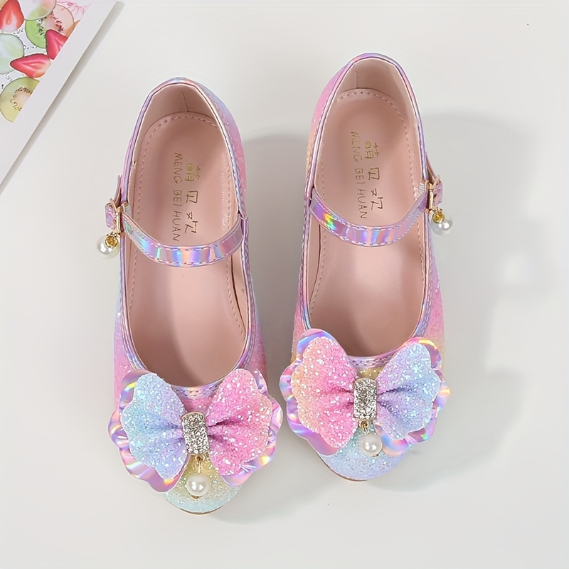 Image of Girls' Princess Shoes Single Shoes 2025 Spring/autumn New Style Little Girls' High Heels Shoes