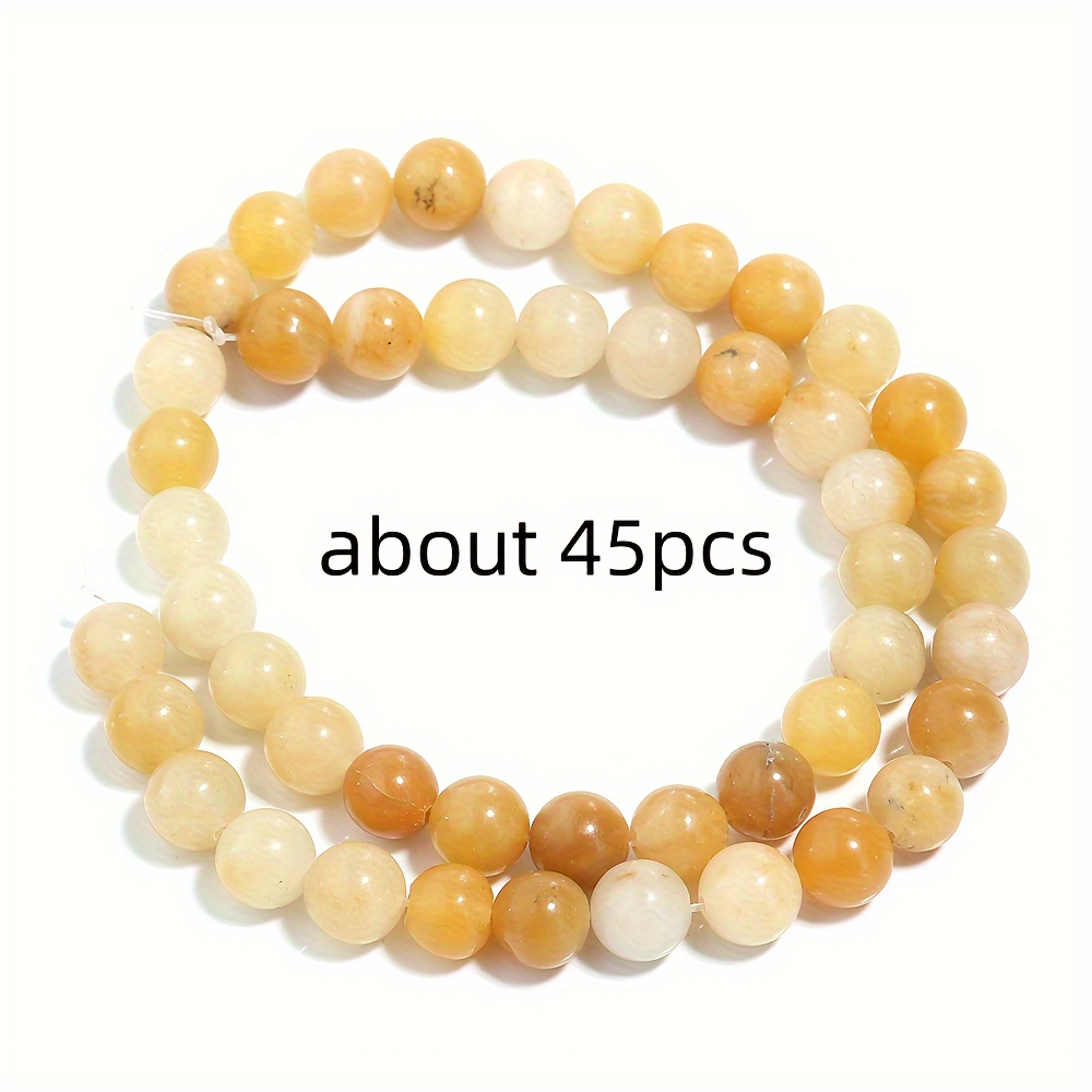Image of 1 Strand Natural Topaz Stone Beads, 4/6/8/10/12mm, For Jewelry Making, Diy Charm Bracelet Necklace Accessories