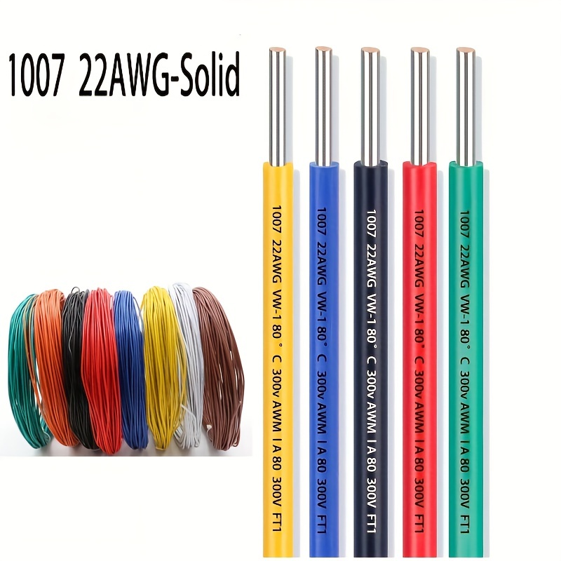 26 awg Electrical Wire Cable PVC Hook up Wires Stranded UL1007 Tinned  Copper Wire Breadboard Wire Flexible and Soft for Electronics DIY - 10  Colors