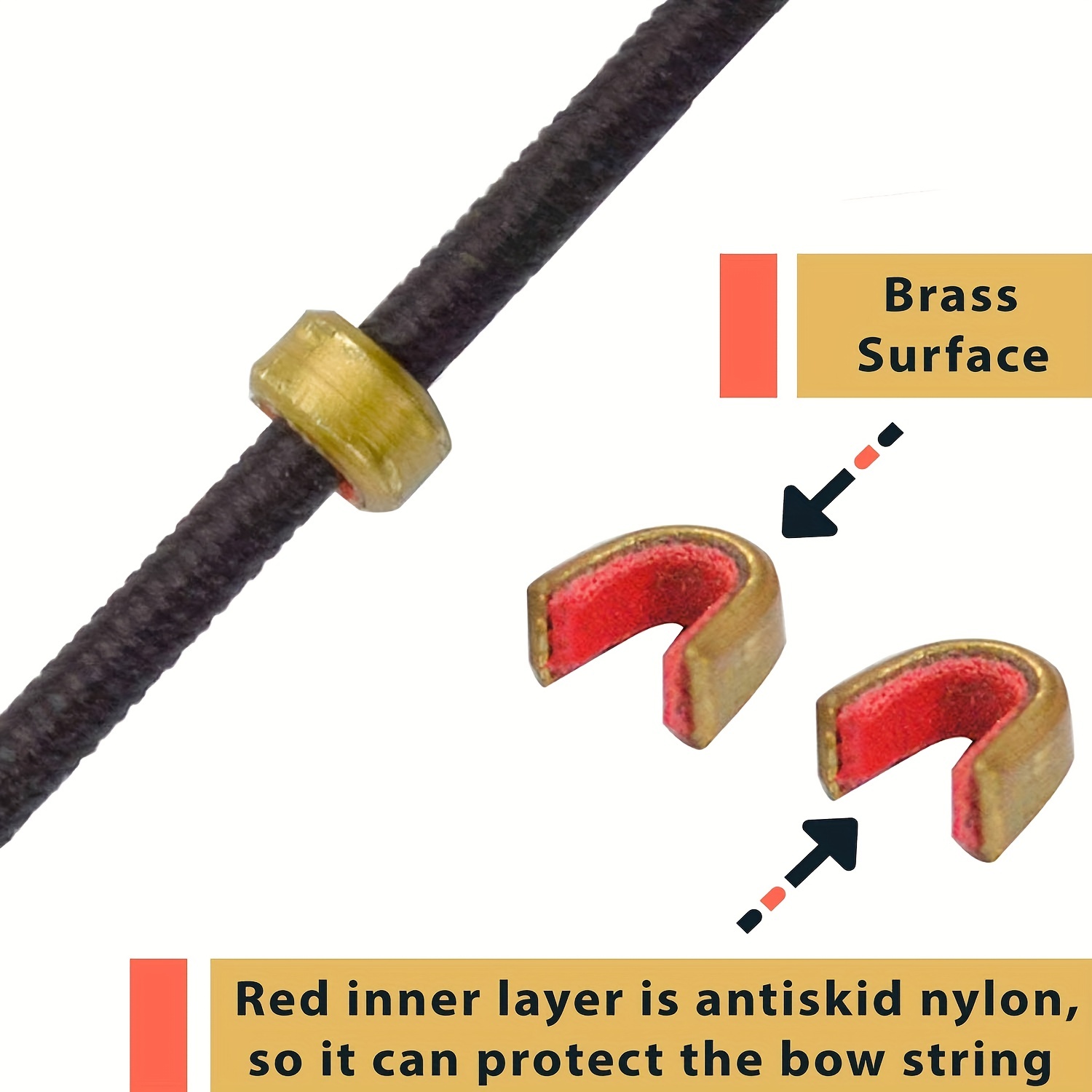 Accessoires d'arc fiables pour nœud string points d'encoche boucle clip sur  arc