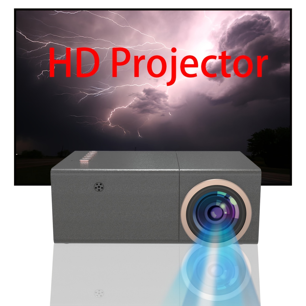 Mini proyector Android Smart DLP, 4K LED 1080P WiFi Bluetooth proyector de  bolsillo HD cine en casa cine familiar, compatible con