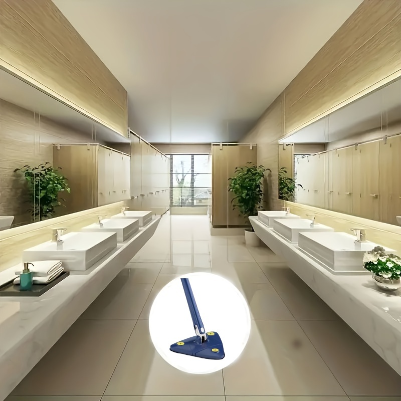 360 rotating cleaning rotary mop detachable long handle triangular mop professional window scraping mop suitable for floor ceiling corner glass for housekeeping services details 1