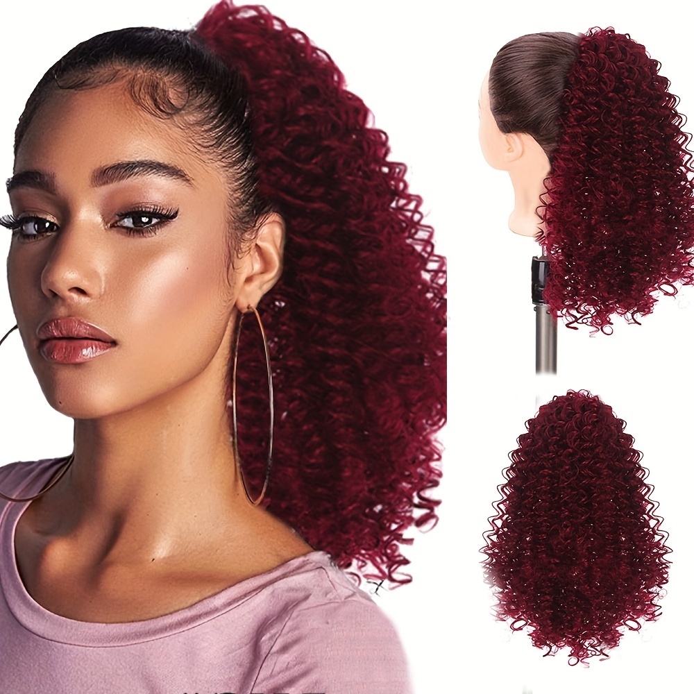 Curly Drawstring Ponytail for Women Synthetic Hair