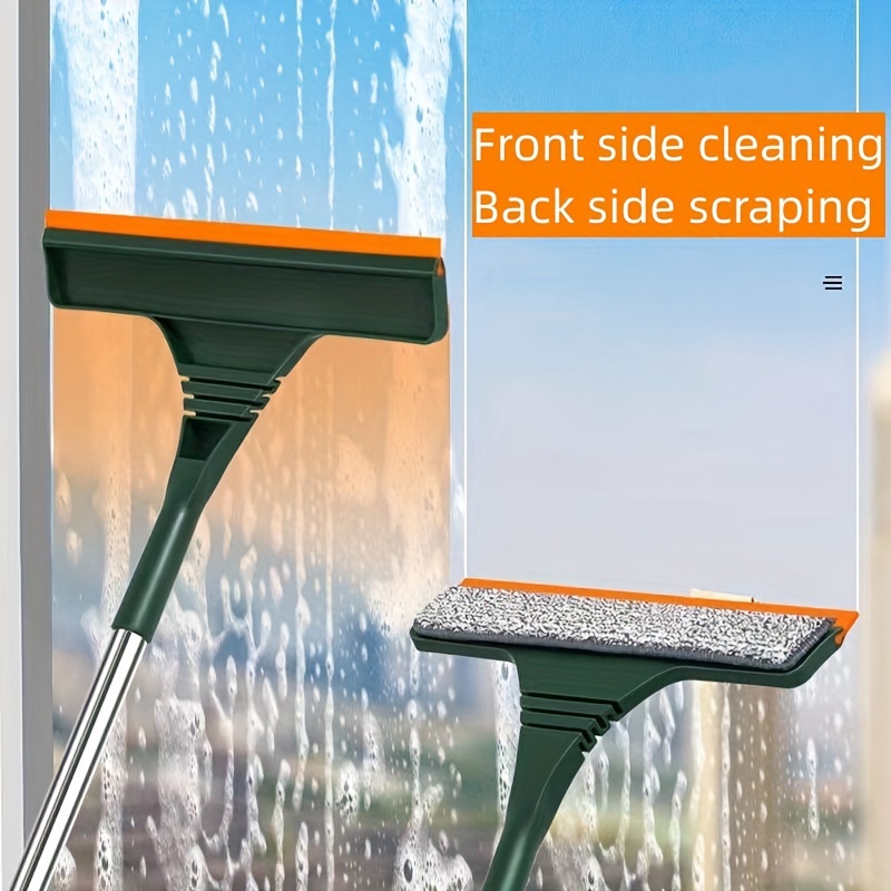 Household Water Scraper Cleaning Tool Set - Double-sided Rubbing Glass  Artifact With Telescopic Rod - Ideal For Cleaning Elevators & Hard-to-reach  Areas - Temu