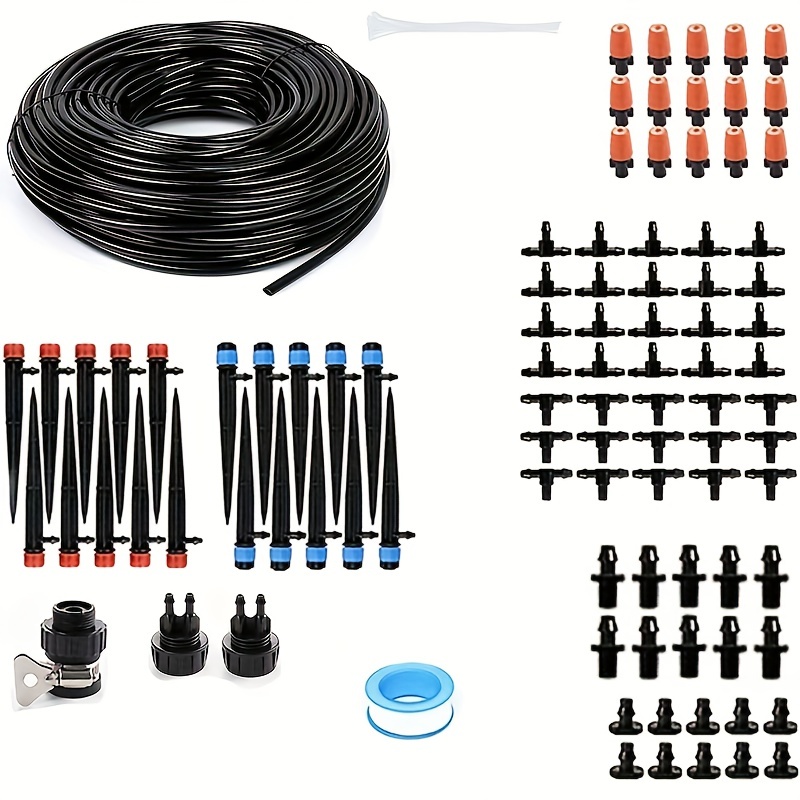 Kit D’irrigation Goutte à Goutte 242 Pièces – 40m + 16m, Arrosage Automatique Jardin, économique