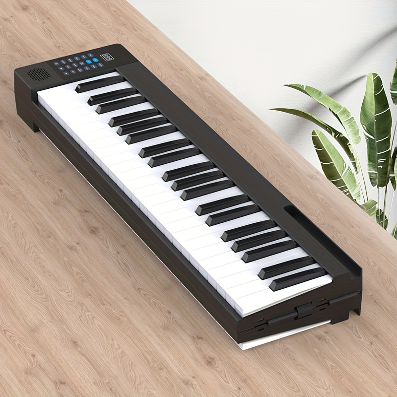  Piano digital para principiantes, teclado eléctrico con 88  teclas pesadas, teclado eléctrico portátil de tamaño completo con soporte,  pedal de sostenimiento y fuente de alimentación (color negro) :  Instrumentos Musicales