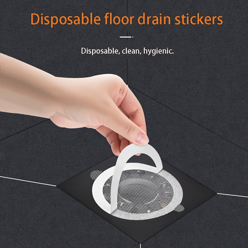 Disposable Shower Drain Cover Shower Drain Mesh Stickers,Human Pet Hair  Catcher