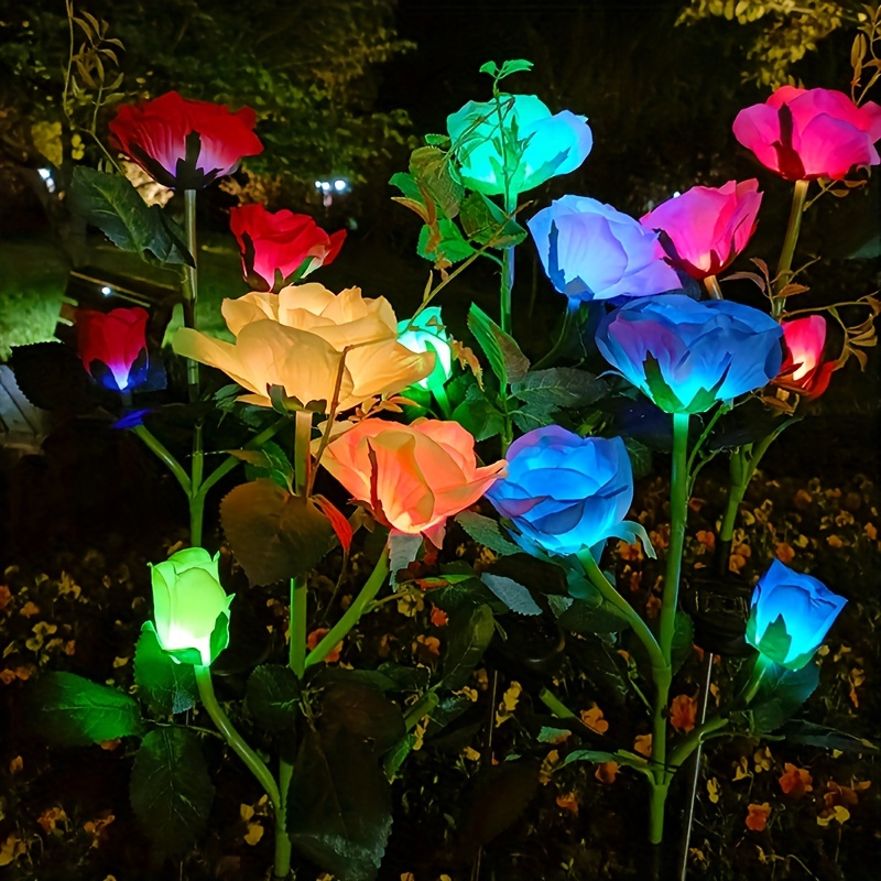 LED Solar Flower Light Waterproof Garden Landscape Lamp Outdoor