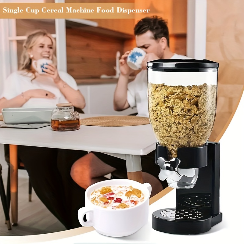 1pc Double Barrel Cereal Dispenser Kitchen Oatmeal Storage