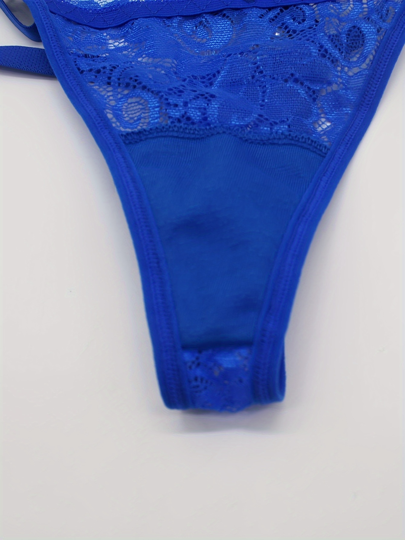 Shyle Royal Blue Floral Lace Thong Panty - Buy Online Thong