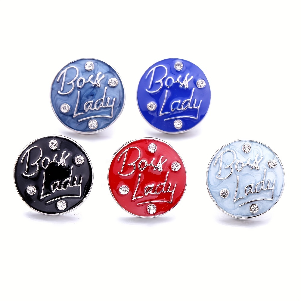 Alloy Rhinestone Inlaid 18mm Bracelet Bangle Button