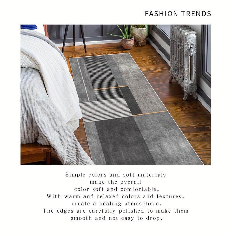 luxury non slip kitchen mat oil waterproof machine washable polyester runner rug for home decor details 3