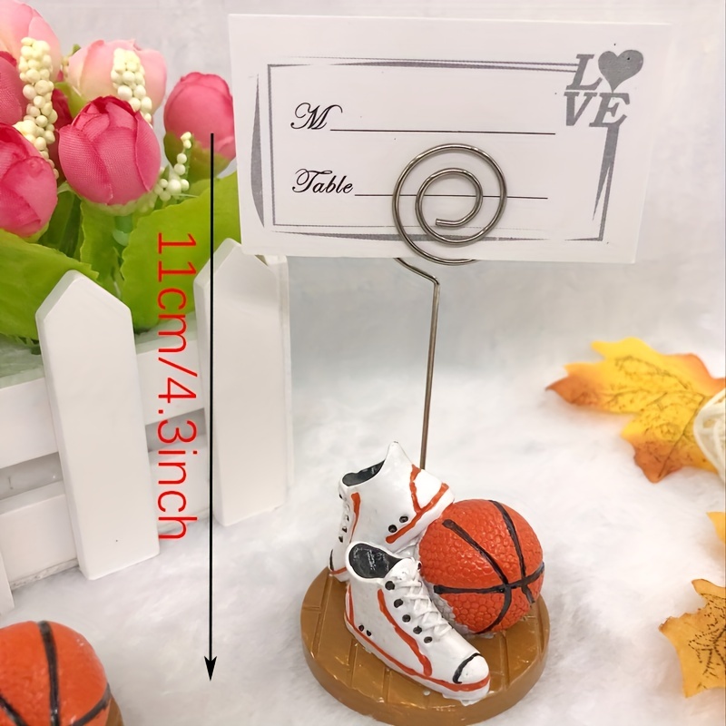 1pc European Style Creative Gift Basketball Seat Clip Sports Shoes Card  Clip Message Clip Name Card Folder Home Note Holder Knick-knacks Party