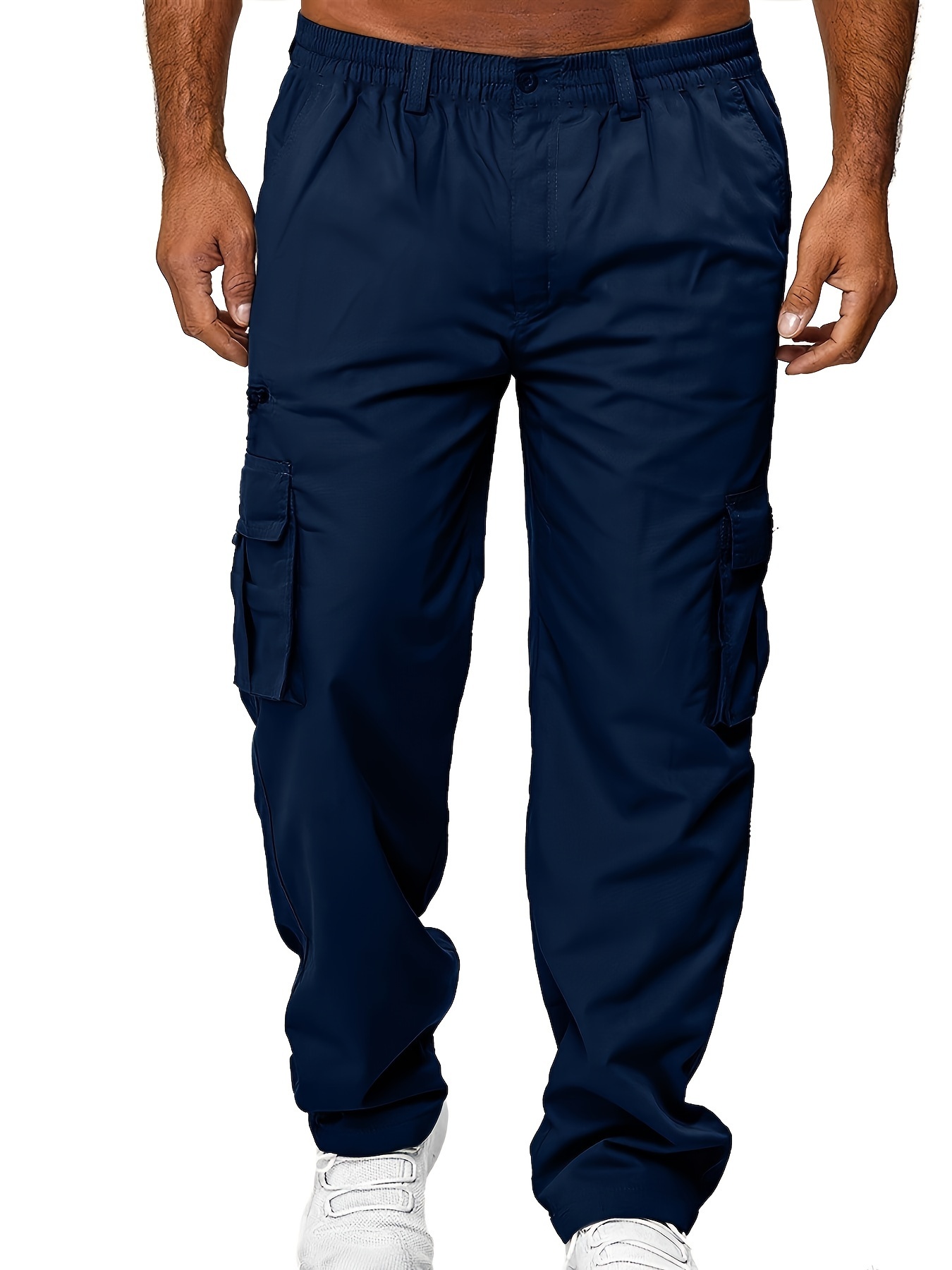 Men's Cargo Work Trousers Casual Thin Style Relaxed Fit - Temu