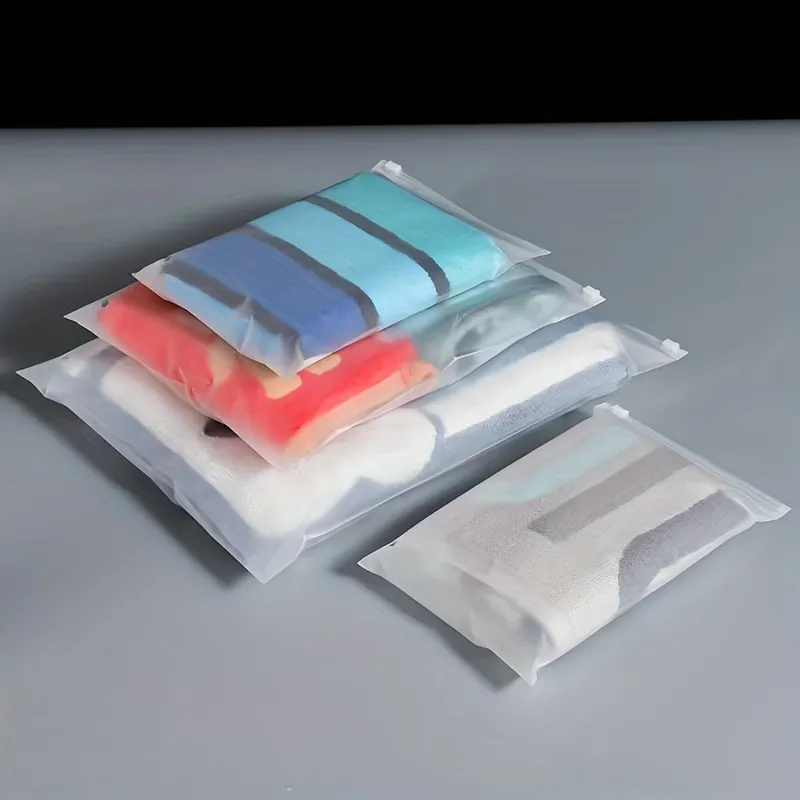 Transparent Frosted Zipper Bags Clothing Zipper - Temu