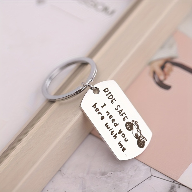 3PCS BE SAFE I NEED YOU HERE WITH ME Stainless Steel Keychain Key Ring  Boyfriend