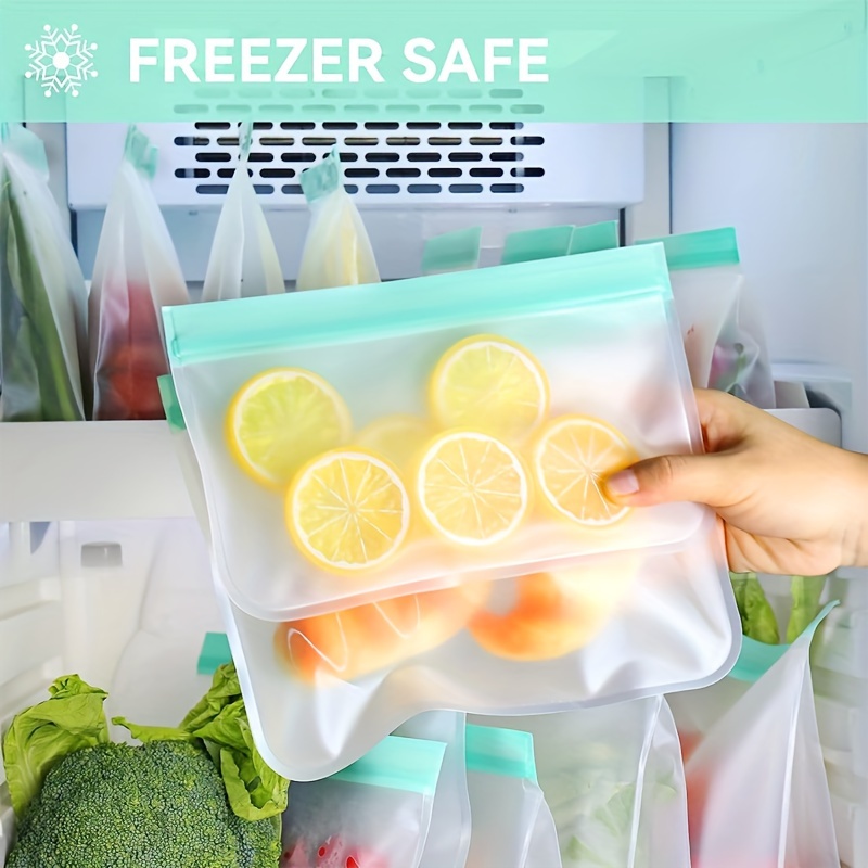 L* +m* +s*, Reusable Food Storage Bags, Bpa Free Food Grade Freezer Bags,  Reusable Gallon Bags, Sandwich Bags, Silicone Food Bags Leakproof For Meat  Fruit Veggies Snack, Kitchen Accessories - Temu