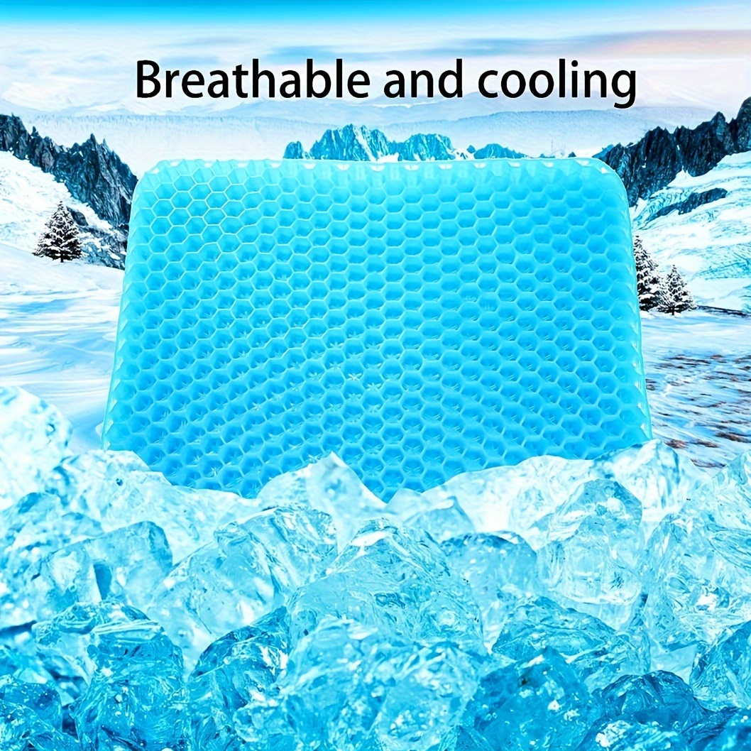 Gel Seat Cushion, Cooling seat Cushion Thick Big Breathable Honeycomb  Design, Double Layer Egg Gel Cushion for Pain Relief, Seat Cushion for The