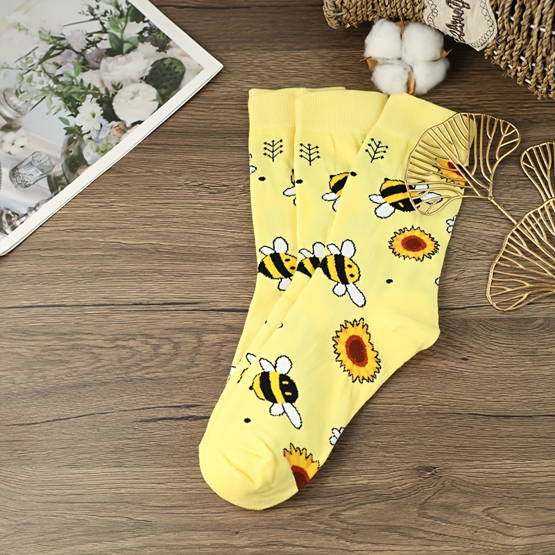 calcetines hombre algodon negros abejas