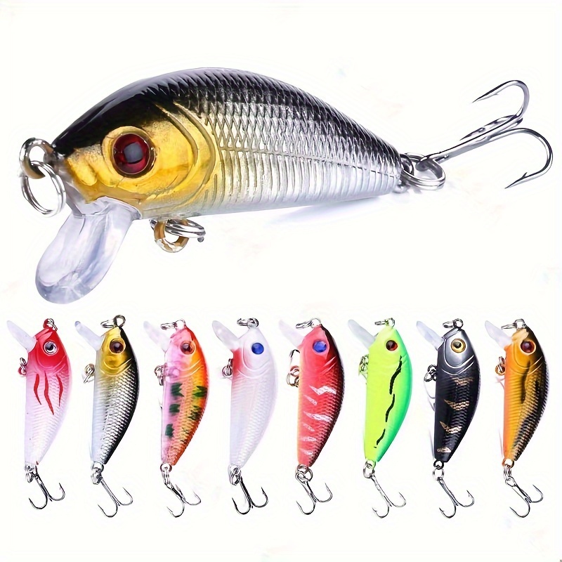 Artificial Fishing Lure 2 Treble Hooks Minnow Fishing Lure - Temu