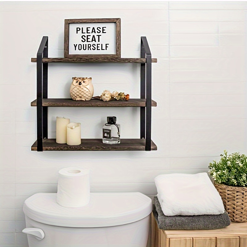 Floating Shelves Wall Mounted Vintage Storage Rack Rustic - Temu