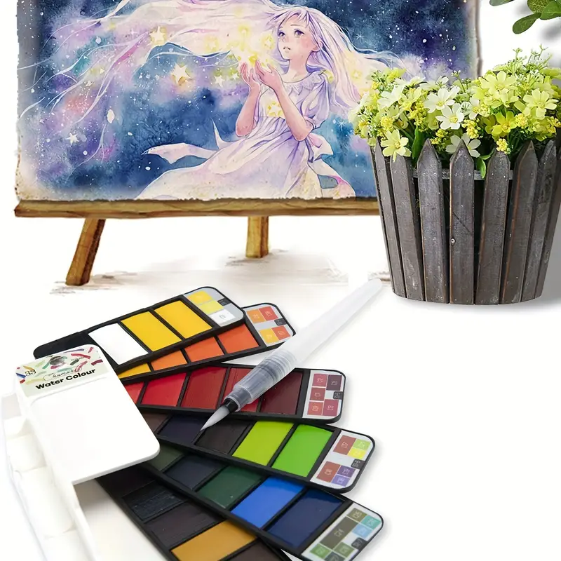 Watercolor Palette Watercolor Paint Set 33 Assorted Colors - Temu