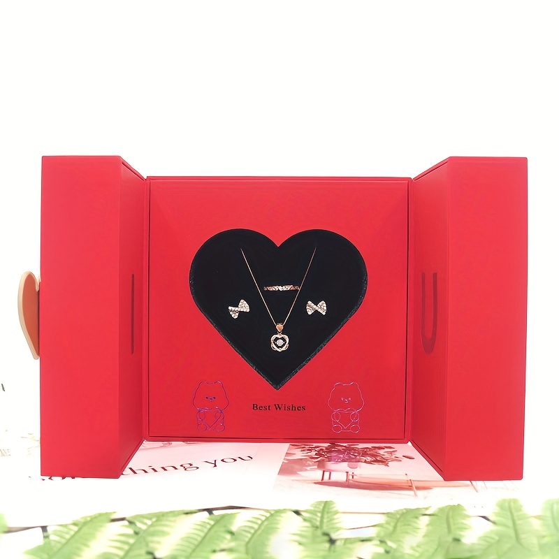 BESPORTBLE Caja de regalo caja de regalo caja de almacenamiento de regalo  de San Valentín cajitas de regalo para joyeria regalo titular caja de  regalo