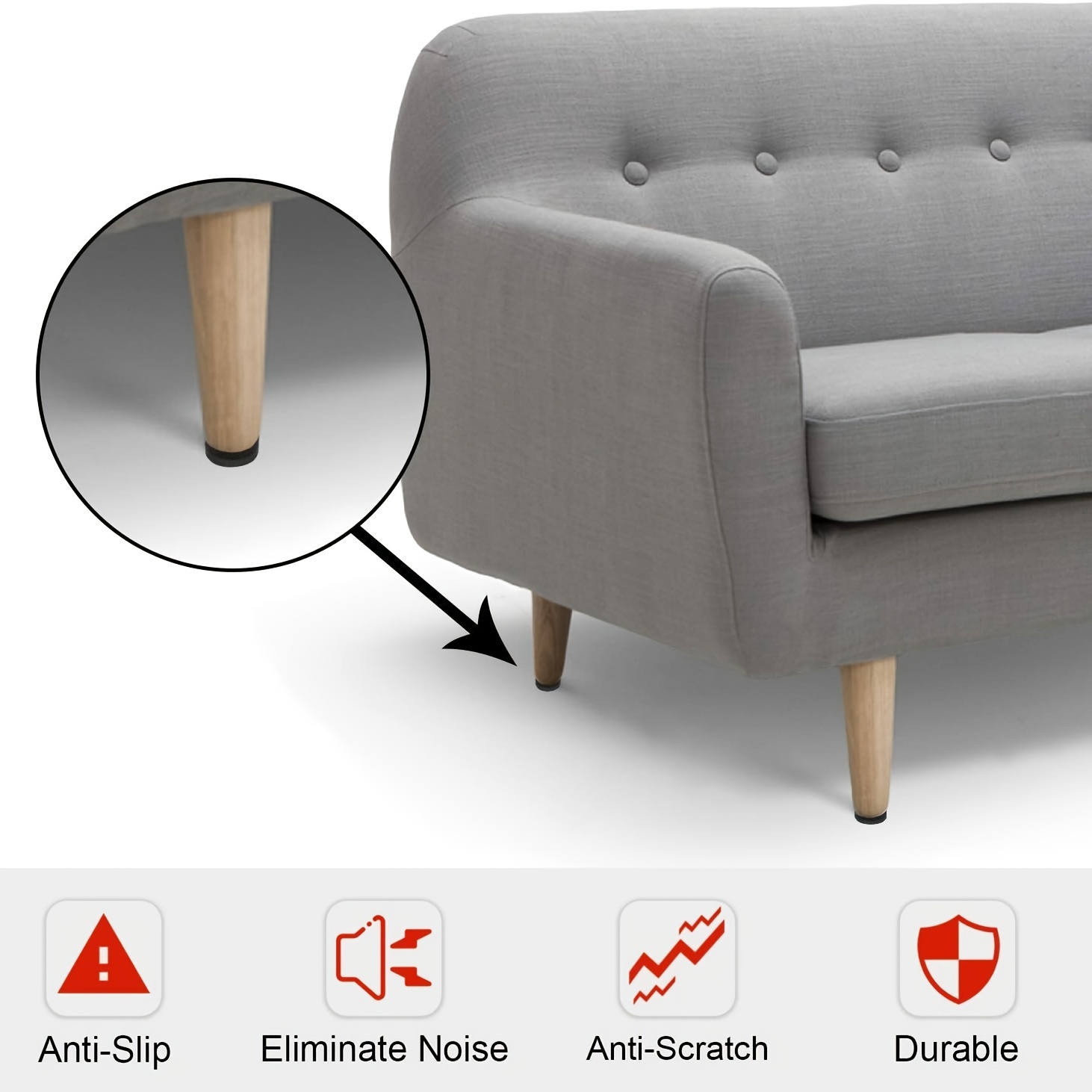 Non Slip Furniture Pads Furniture Grippers Non Skid - Temu