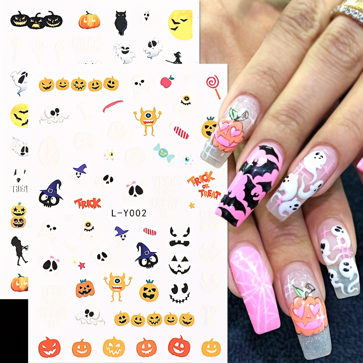 Halloween Nail Water Transfer Stickers,pumpkin Bat Ghost Spider Web Design  Nail Art Decals For Diy Or Nail Salons,self Adhesive Nail Art Supplies For  Women And Girls - Temu