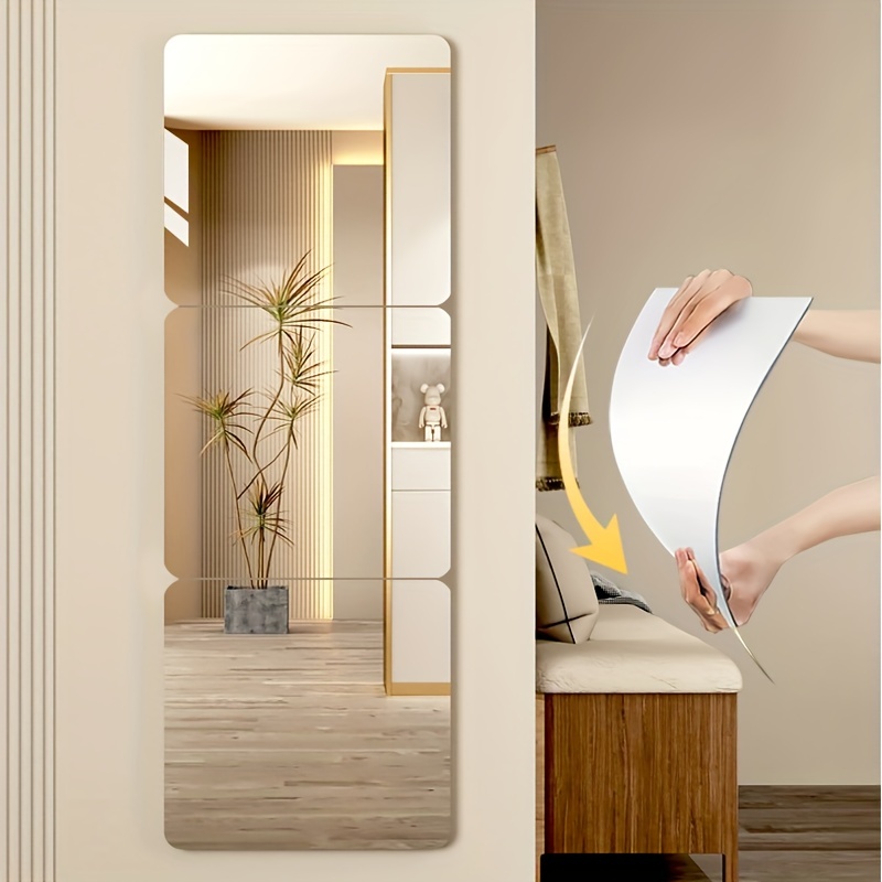 1pc 9 84in 11 41in Heart Shaped Acrylic Wall Sticker Mirror - Temu