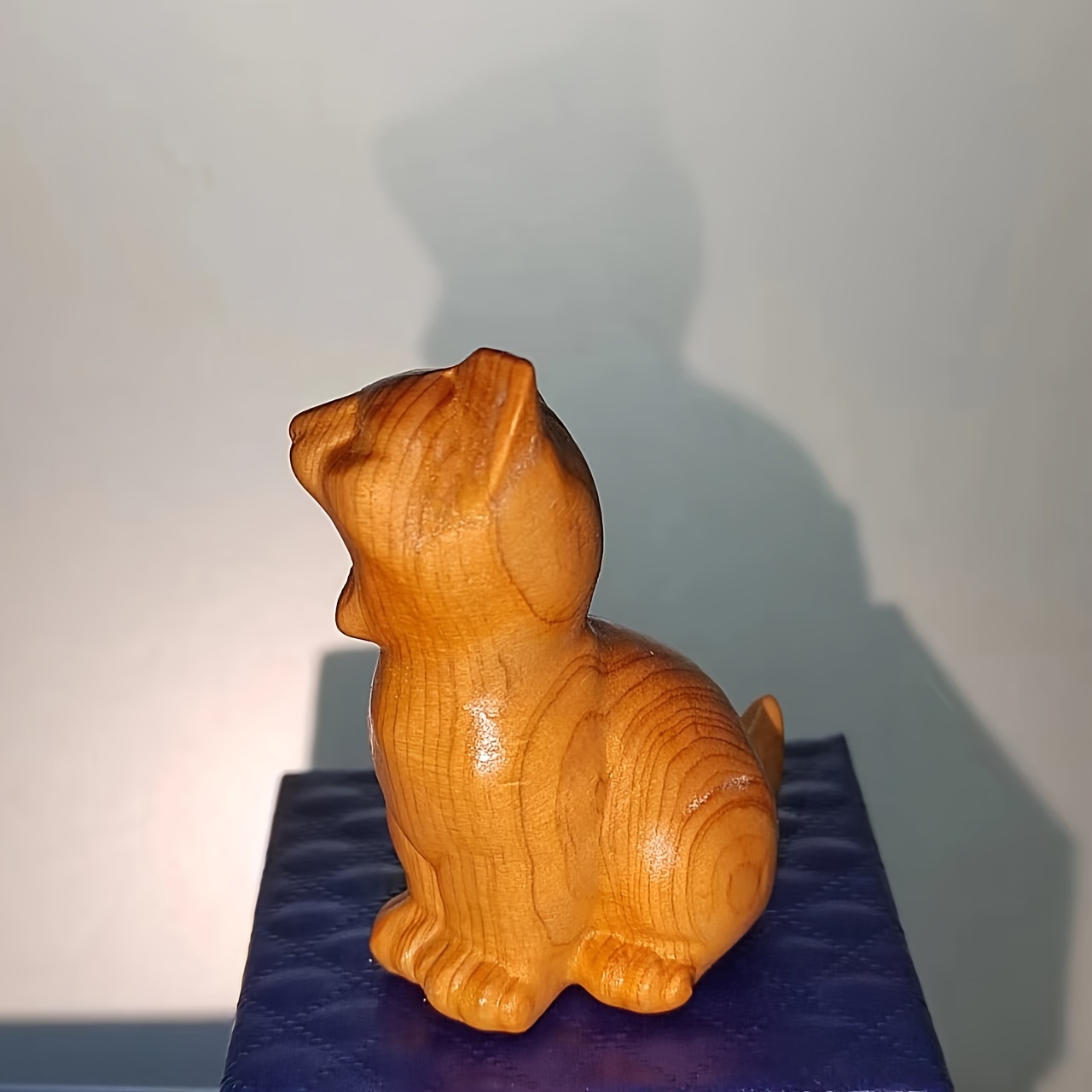 Wooden Kitten Ornament Model Holiday Gift