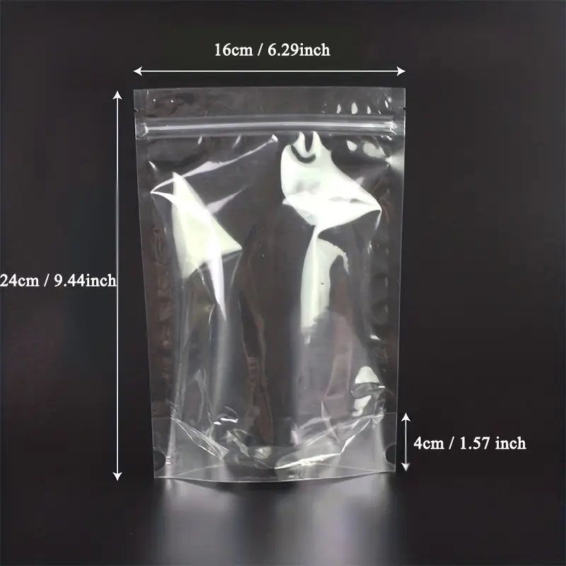 TETP 10Pcs Clear Thicken Bags With Handle Stand Up Home Travel Storage  Organizer Tool Accessories Packaging Ziplock Bag