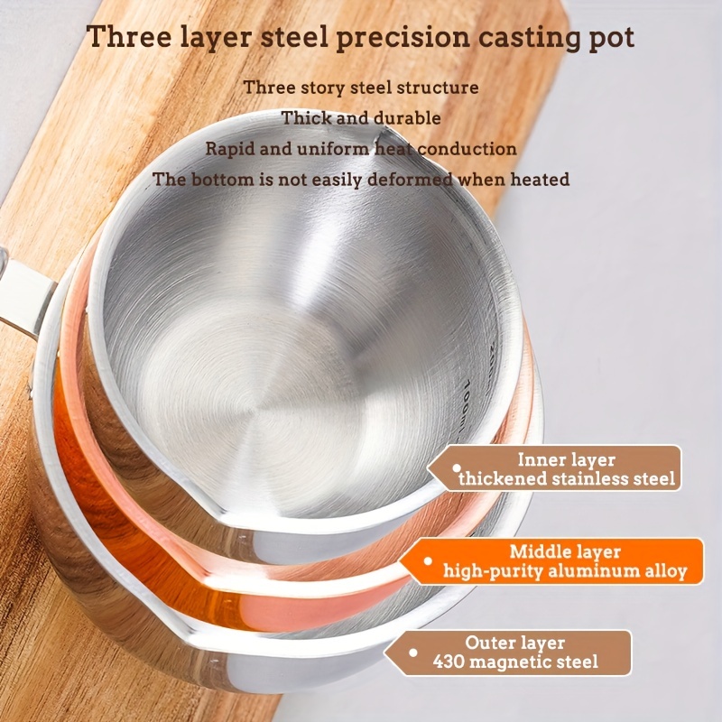 Stainless Saucepan Small Cooking pot pan Milk Warmer 50ml + 100ml