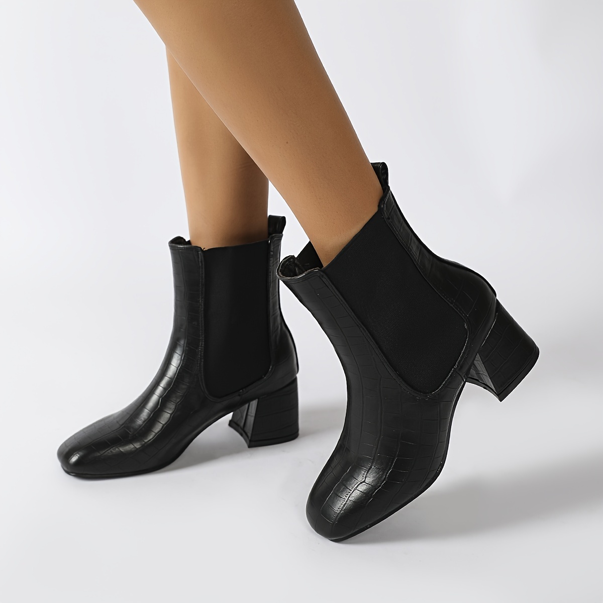 Chunky rubber heel boots on sale