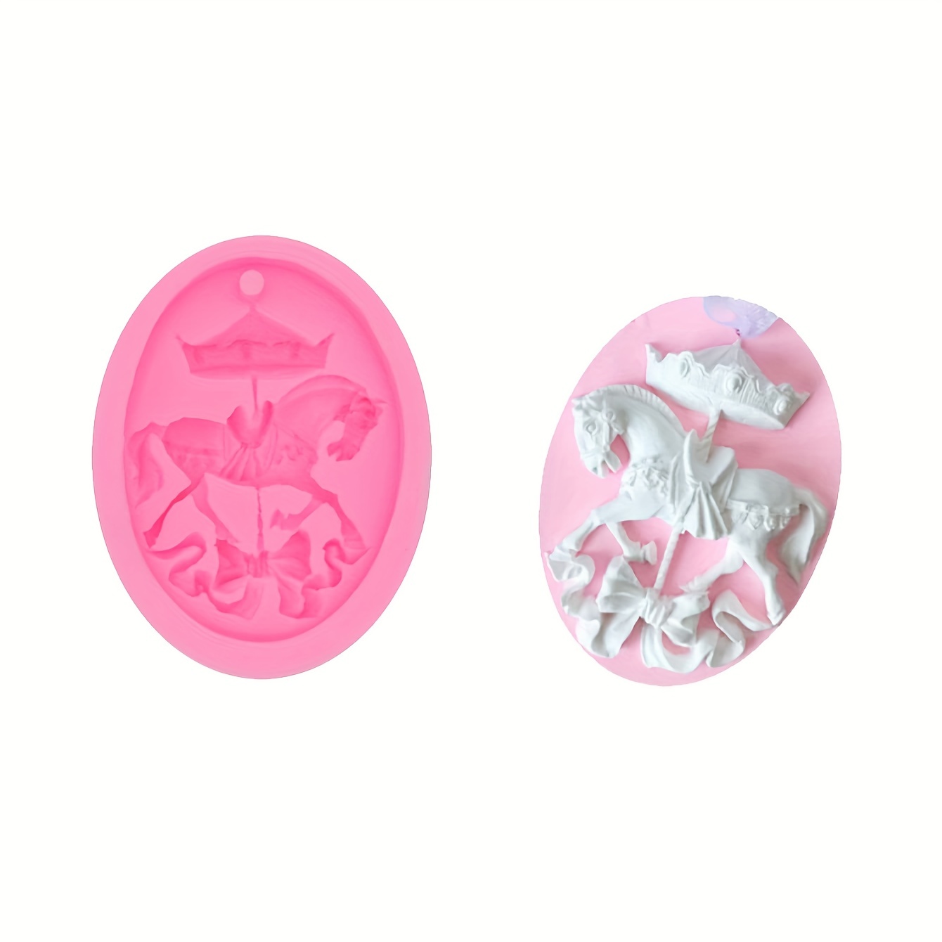 

1pc Carousel Resin Casting Mold, Carousel Silicone Chocolate Candy Making Mold Merry-go-round Carousel Party Cake Decoration Tool Soap Emulsion Stick Plaster Mold