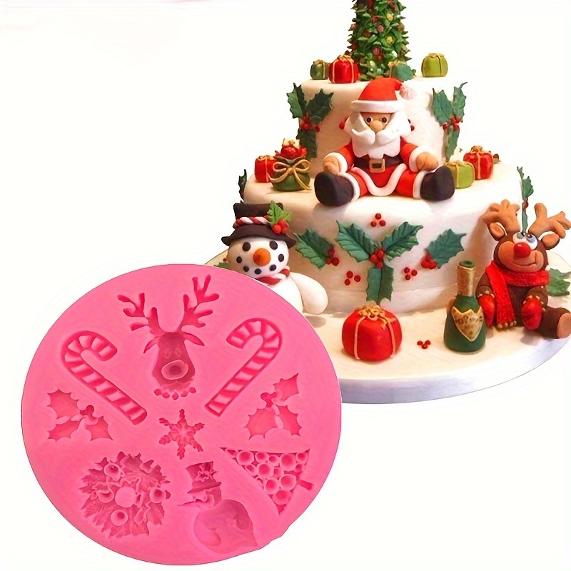 Bell Santa Claus Snowflake Tree Sugarcraft Fondant Christmas Cake Molds  Mould for the Kitchen Baking Cake