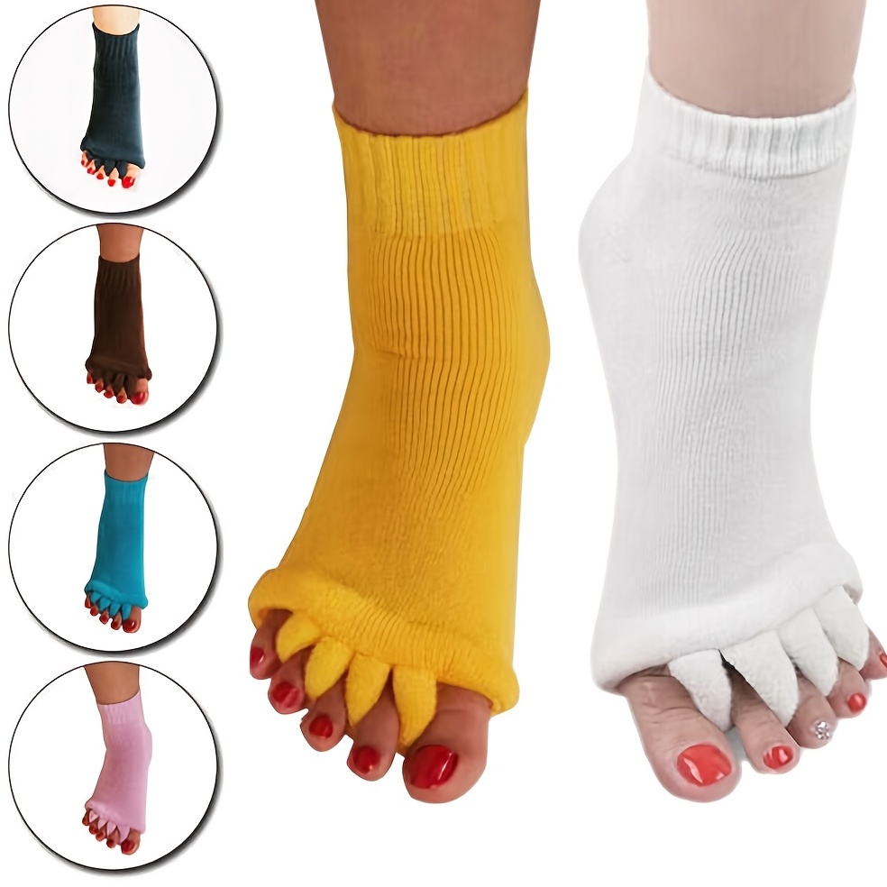Calcetines Dedos Antideslizantes Cómodos Calcetines Yoga - Temu