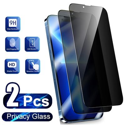 2pcs Privacy Screen Protector, Full Coverage Phone Protector For IPhone13/13Mini/13Pro/13Pro Max, IPhone12/12Mini/12Pro/12Pro Max, IPhone11/11Pro/11Pro Max, IPhoneX/XS/XS Max, IPhone 8/8Plus/7/7Plus,iPhone 6s/6sPlus/6/6 Plus