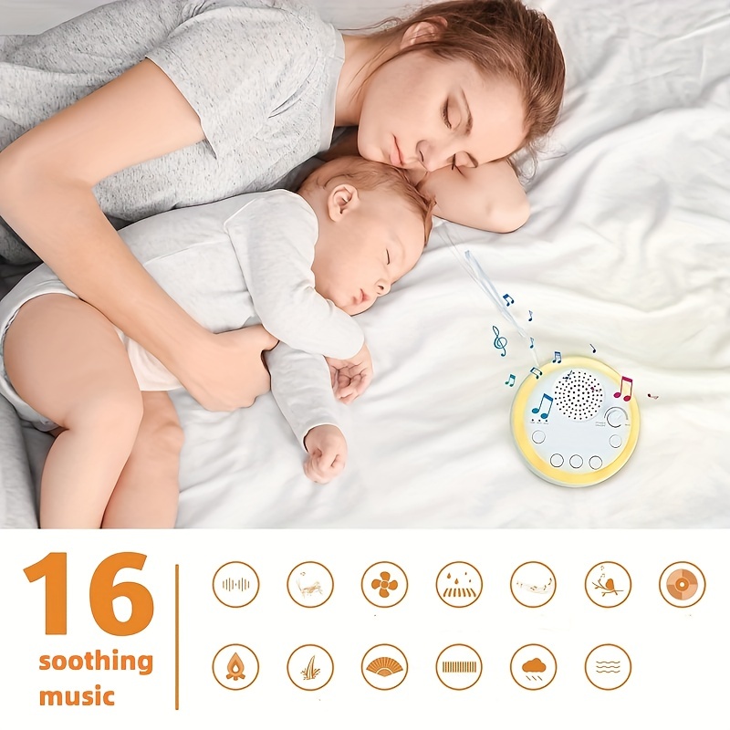 LUMI | Máquina portátil de ruido blanco | Ayuda para dormir para bebés con  26 sonidos | Bebé de ruido blanco | 3 modos de iluminación | Función de