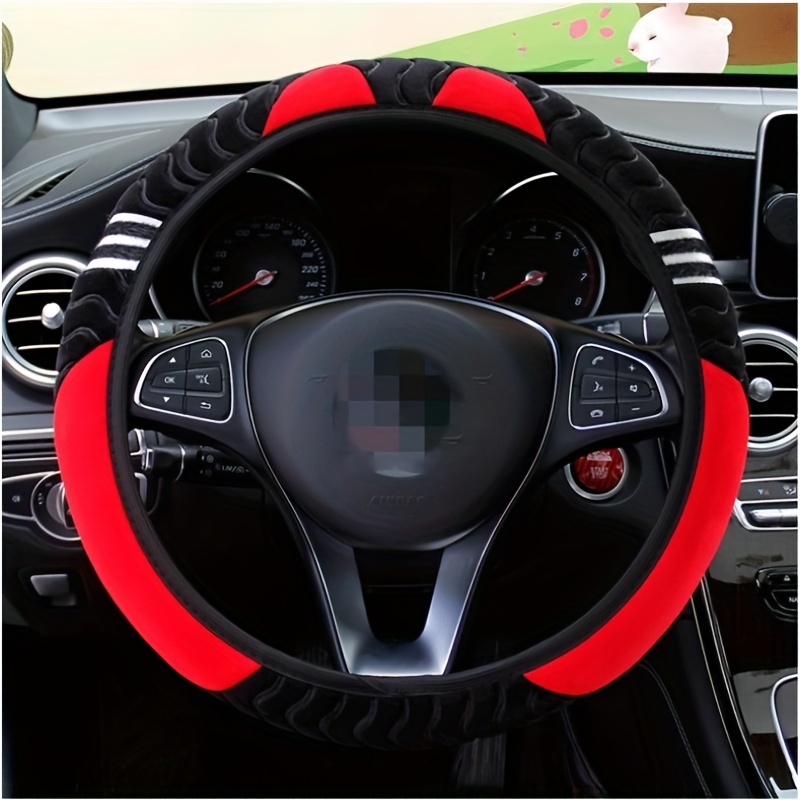 Housses de protection pour volant de voiture en cuir PU, couvre-volant de  38cm, respirant, antidérapant