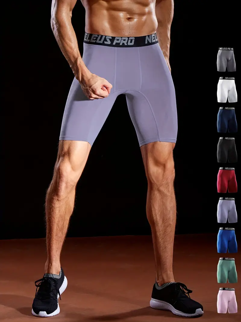 Decathlon tights men's running quick-drying fitness clothes suit  compression clothing sports football basketball short-sleeved